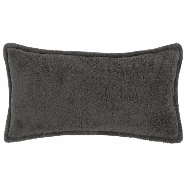 Set de 6 fundas de almohada vidaXL HOUTEN en tejido bouclé gris oscuro, An: 40 cm, Al: 70 cm