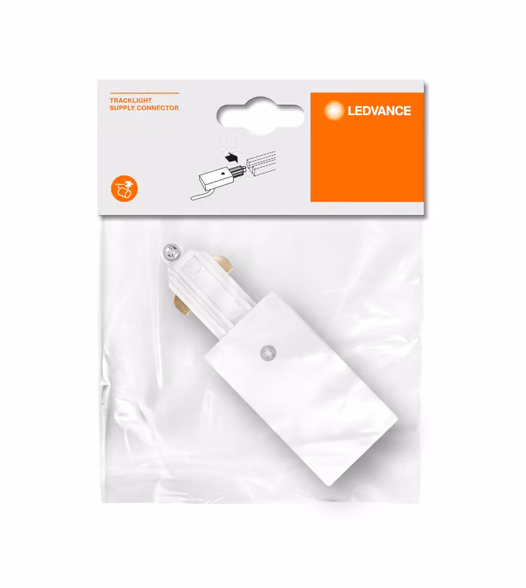 Conector conductor principal LEDVANCE para sistemas de iluminación de riel, color blanco