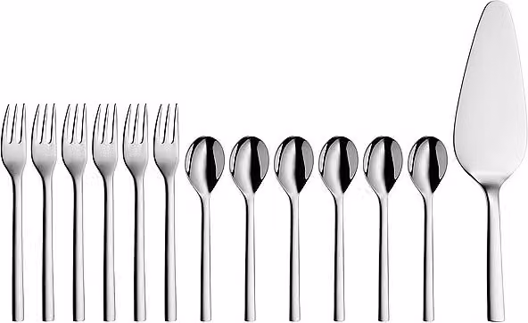 Juego de cubiertos para fruta o tarta WMF NUOVA de 13 piezas en acero inoxidable color plata