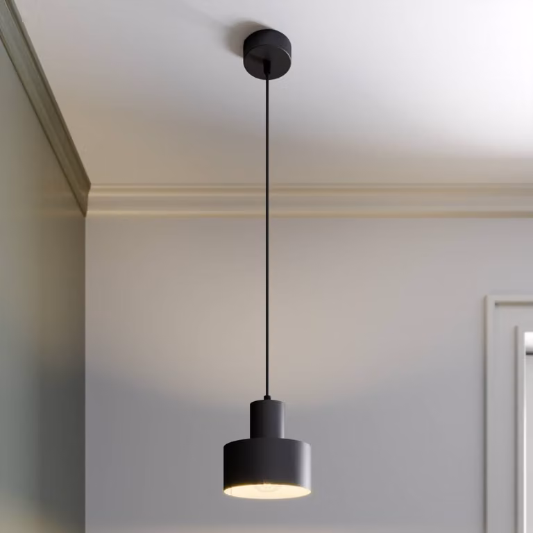 Lámpara colgante moderna Rif de SIGMA en metal negro, atenuable, ideal para salón, comedor o cocina