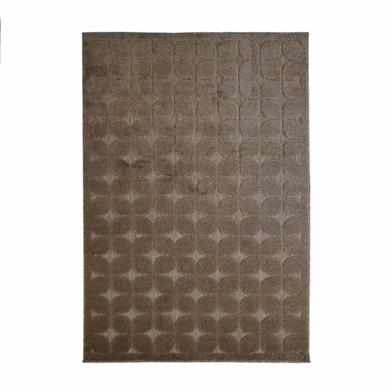 Alfombra para interior y exterior The Deco Factory con diseño geométrico en relieve beige, An/P: 120 x 170 cm
