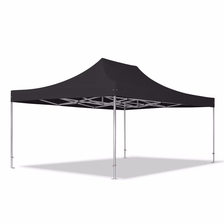 Carpa plegable profesional TOOLPORT de aluminio y acero galvanizado en color negro, An/P/Al: 600 x 400 x 330 cm
