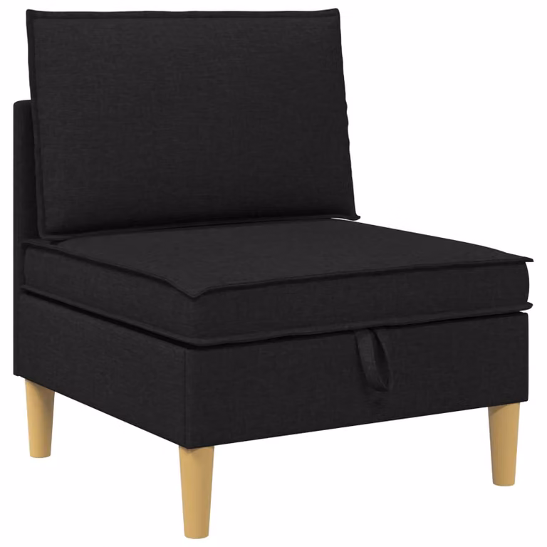 Sofá moderno con almacenamiento de tela vidaXL en negro y marrón