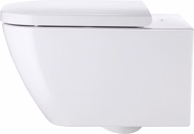 Inodoro suspendido Duravit Happy D.2 en cerámica blanca con tecnología rimless y fijación oculta An/P/Al: 54 x 36,5 x 33 cm