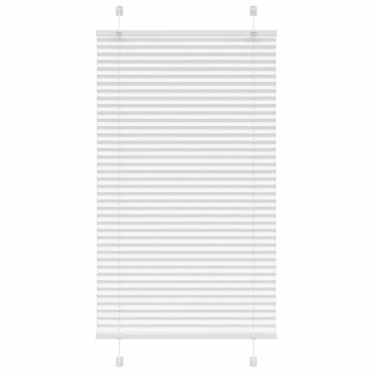 Estor Plisado Semitransparente vidaXL Blanco de Poliéster Ancho: 79,4 cm, Alto: 150 cm