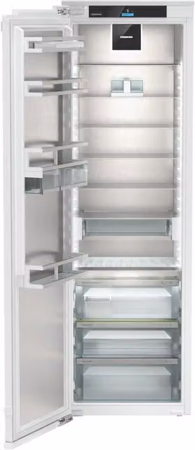 Frigorífico integrable de una puerta Liebherr BioFresh AutoDoor IRBAc 5190 617 en color blanco con zona Zero Degree y cajón con control de humedad