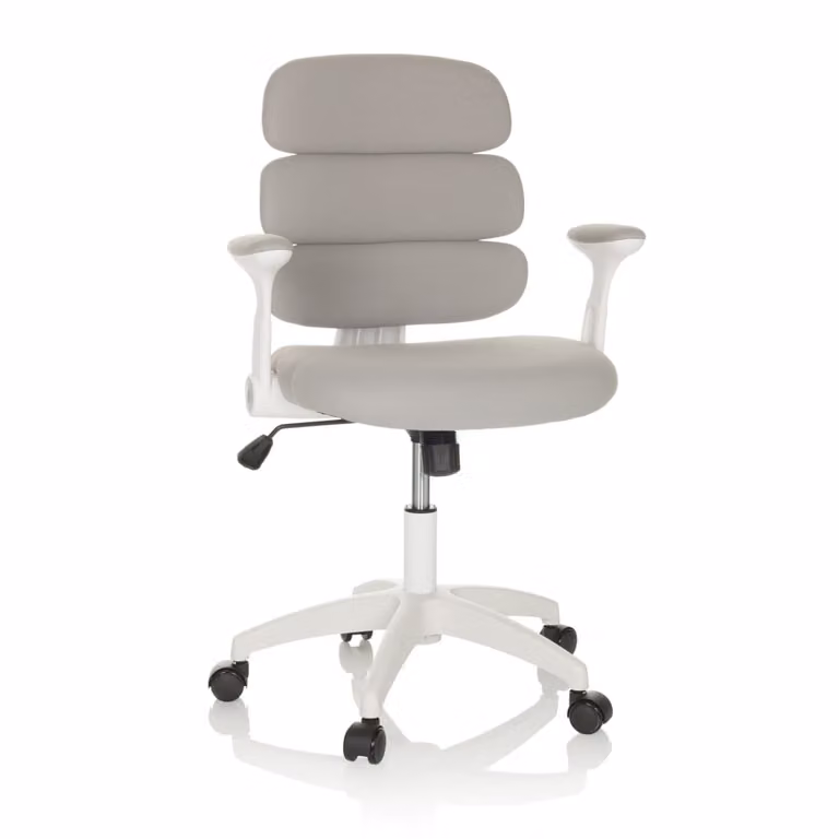 Silla giratoria para niños hjh OFFICE Kid Ergolino en tela gris con reposabrazos y ruedas