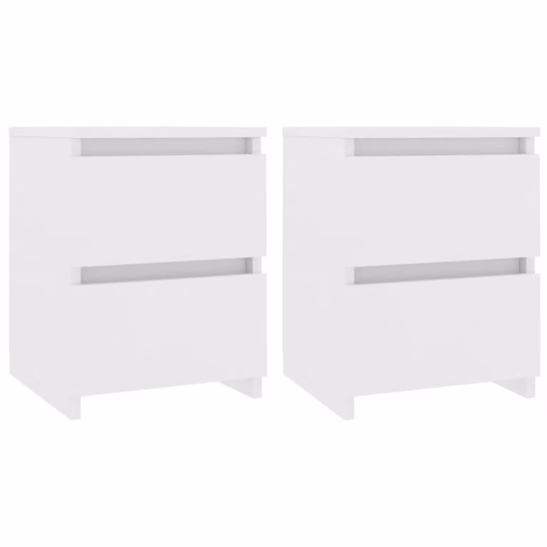 Juego de 2 mesitas de noche Maison Chic en madera contrachapada color blanco An/P/Al: 30 x 30 x 40 cm