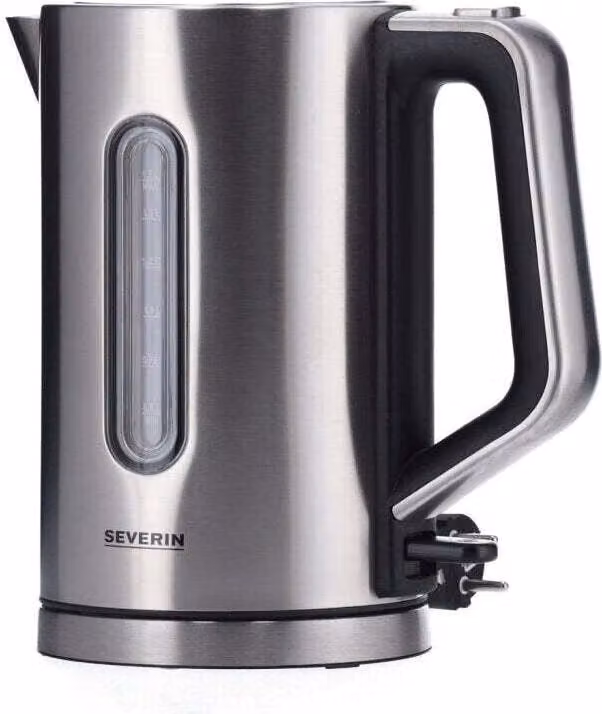 Hervidor de agua eléctrico Severin WK 3402 de acero inoxidable color plata, 1,7 l, 2400 W con filtro antical