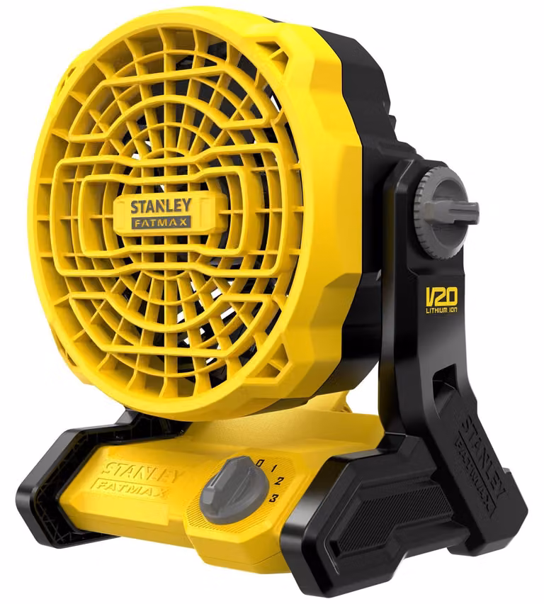 Mini ventilador portátil Stanley Fatmax 18V V20 color amarillo sin batería incluida