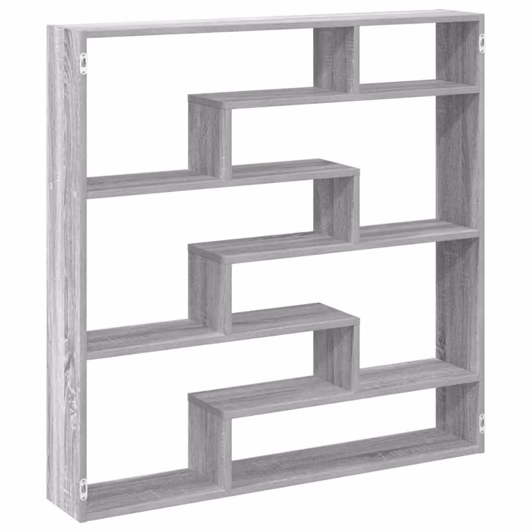 Estante de pared de 7 compartimentos tipo cubo vidaXL en madera MDF color gris sonoma
