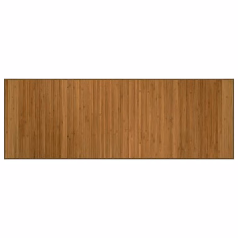 Alfombra rectangular de bambú vidaXL marrón de estilo moderno y antideslizante, An/P: 70 x 200 cm