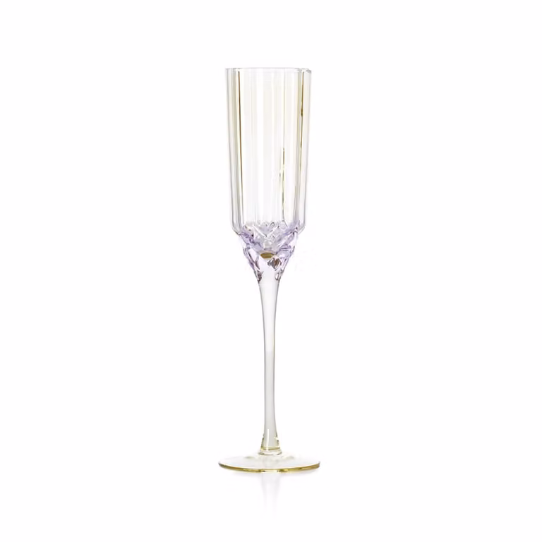 Copa de champagne de cristal multicolor Bazar Bizar An/An/Al: 7,5 x 7,5 x 26,5 cm
