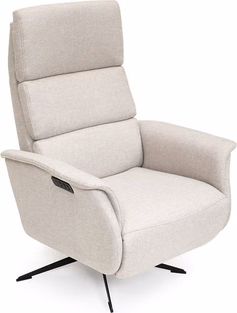 Sillón relax eléctrico Clint de El Corte Inglés en tejido con espuma fría, disponible en gris o beige