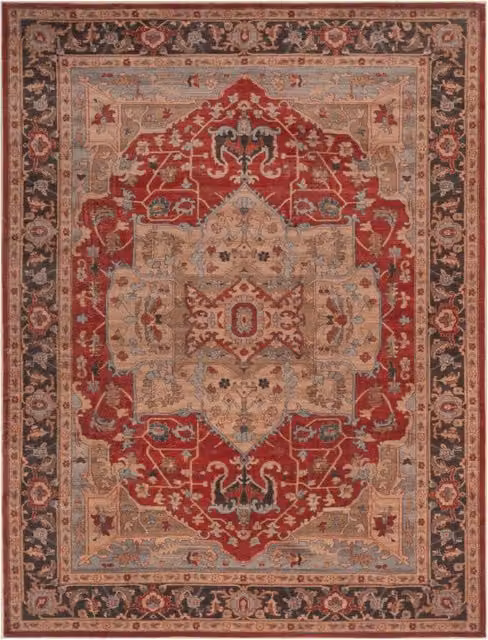 Alfombra lavable Sami de estilo oriental en color rojo, rectangular, An/P: 160 x 220 cm