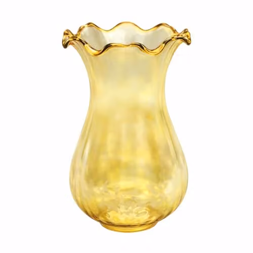 Tulipa de cristal ámbar Cádiz de Latiendadeelectricidad para casquillo E27
