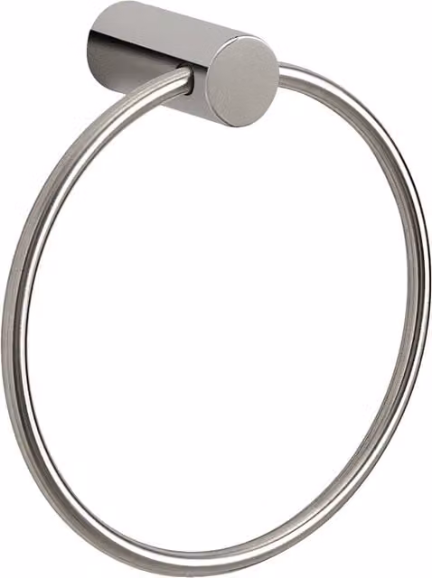 Toallero de aro KIAMAMI VALENTINA en acero inoxidable color plata y gris para montaje en pared