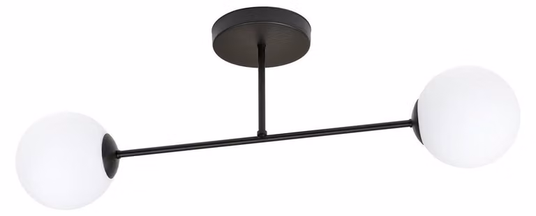 Lámpara de techo moderna Kendra Home en metal y cristal color blanco