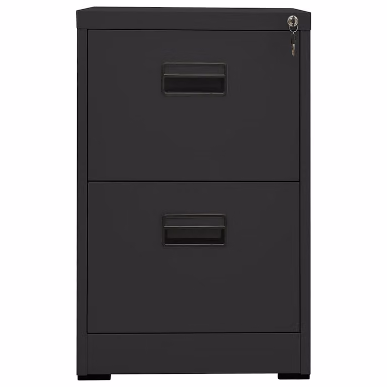 Armario archivador de acero vidaXL en color antracita con cerradura, An/P/Al: 46 x 62 x 72,5 cm