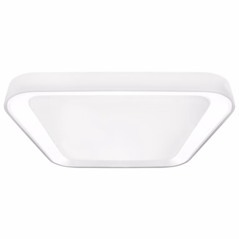 Lámpara de techo LED Milagro modelo QUADRO de color blanco, diseño moderno y forma cuadrada, 40 x 40 cm