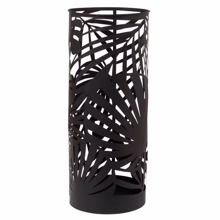 Paragüero de metal negro con motivos vegetales de Maisons du Monde