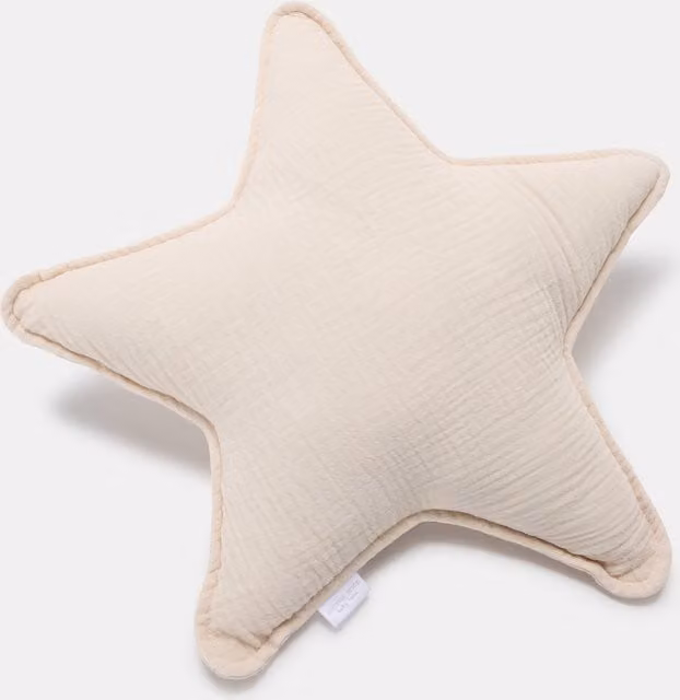 Cojín decorativo de estrella Cotton Juice para bebé en color beige, An/P/Al: 35 x 35 x 1 cm