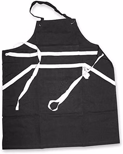 Delantal de chef Le Creuset de algodón en color negro para adultos