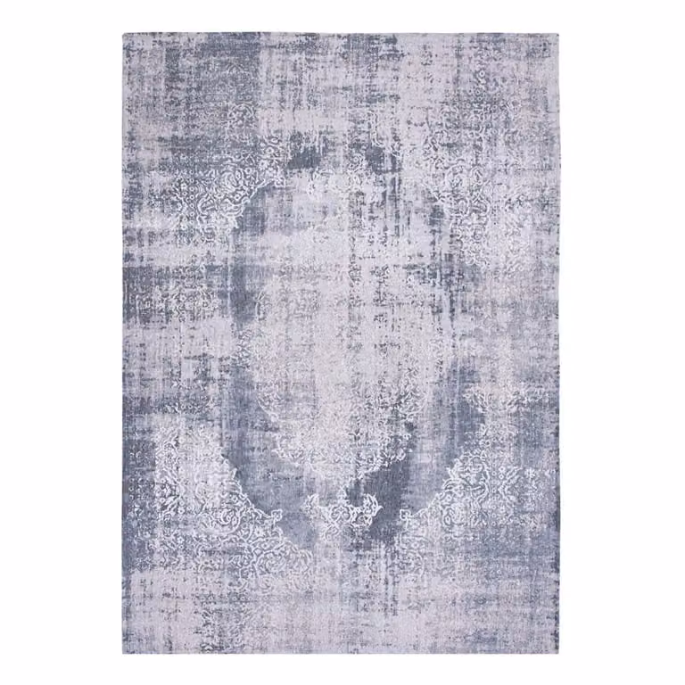 Alfombra rectangular de estilo vintage y diseño abstracto Louis de Poortere en gris, An/P: 200 x 280 cm