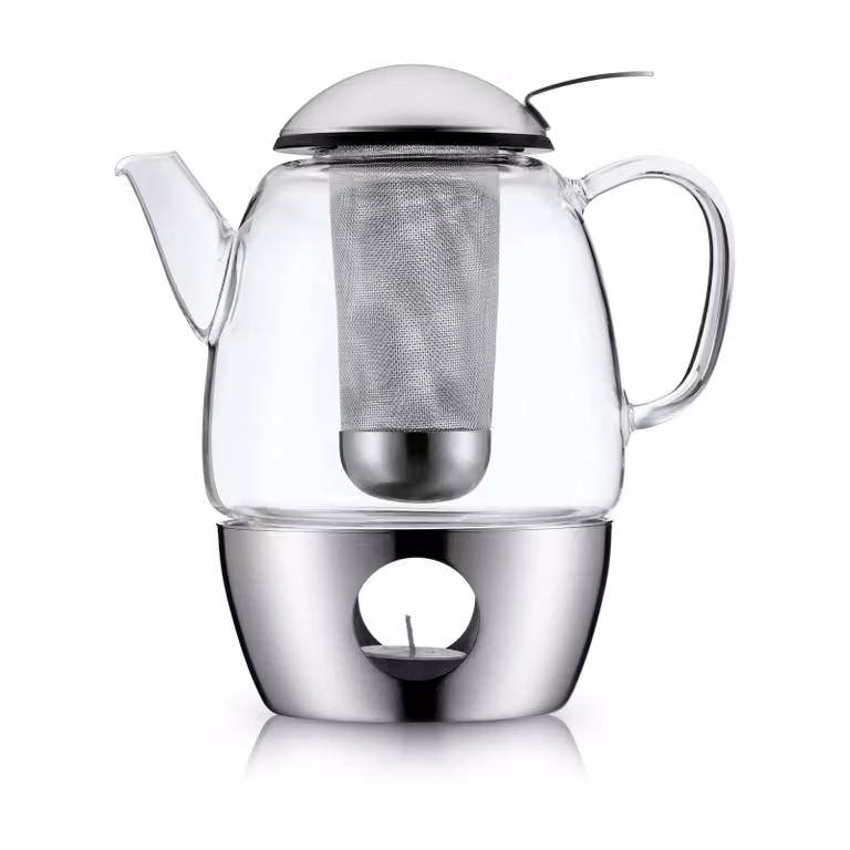 Set de té de 3 piezas SmarTea de WMF con infusor, fabricado en vidrio, acero inoxidable y silicona, color transparente y apto para lavavajillas