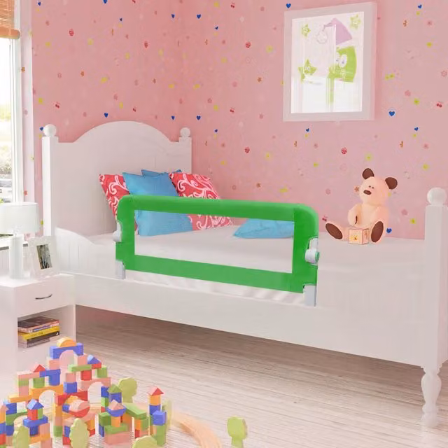 Barandilla de seguridad plegable para cama infantil vidaxl verde An/P/Al: 102 x 42 x 36,5 cm