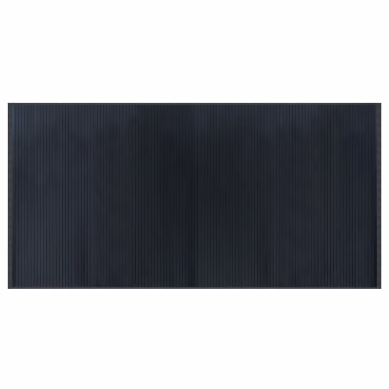 Alfombra rectangular de bambú vidaXL gris de 100 x 200 cm