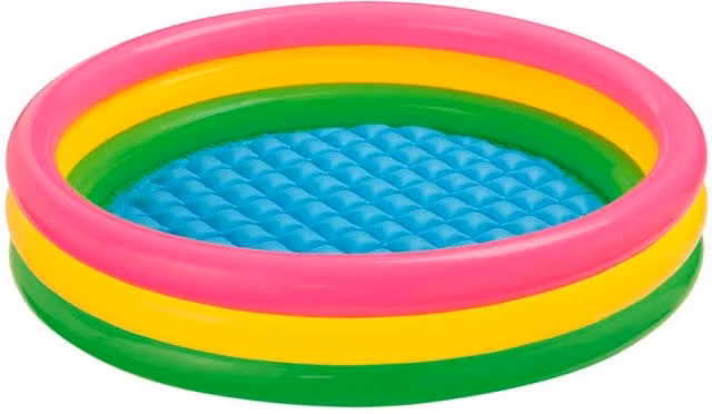 Piscina infantil hinchable Intex Sunset Glow multicolor An/P/Al: 114 x 114 x 25 cm