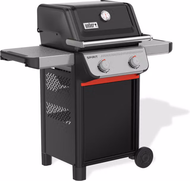 Barbacoa de gas Weber Spirit E-210 de 2 quemadores y 7.8 kW en color negro