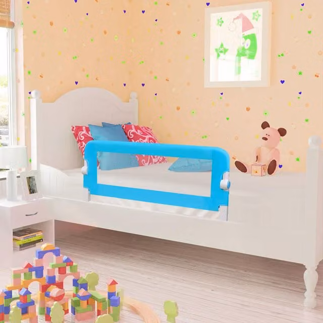 Barandilla de seguridad plegable para cama infantil vidaxl en azul, An/P/Al: 102 x 42 x 36,5 cm