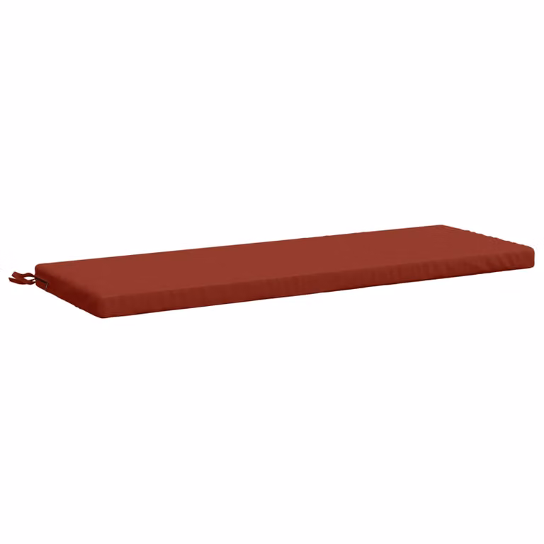 Cojín de banco vidaXL SOEST de poliéster rojo con funda extraíble y resistencia UV, An/P/Al: 120 x 40 x 5 cm