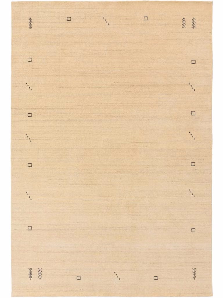 Alfombra de lana Benuta modelo Gabbeh clásica de color beige, An/P: 160 x 230 cm