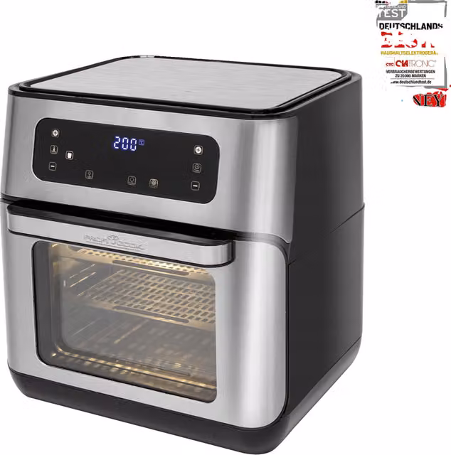 Freidora de aire Proficook 501200 de 1500 W con capacidad de 11 l en acero inoxidable color plata