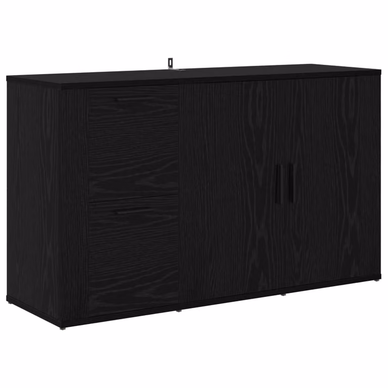 Aparador moderno vidaXL en roble negro y madera de ingeniería An/P/Al: 100 x 33 x 59.5 cm
