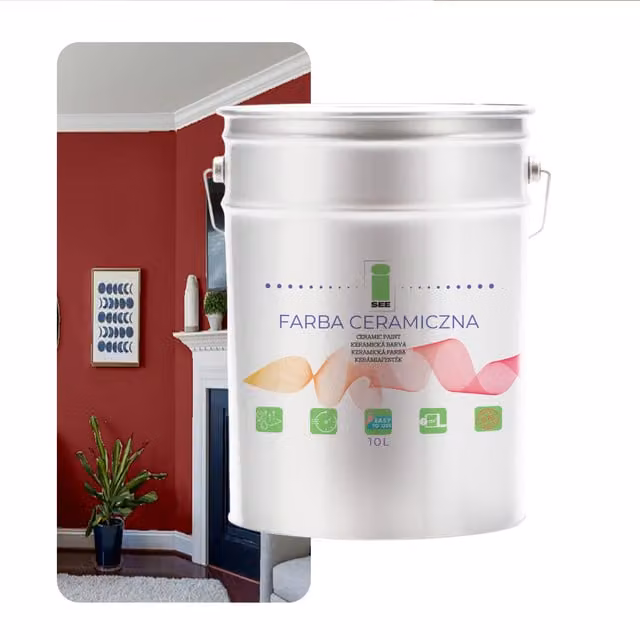 Pintura para cerámica lavable I SEE color marrón rojizo acabado mate, 10 l