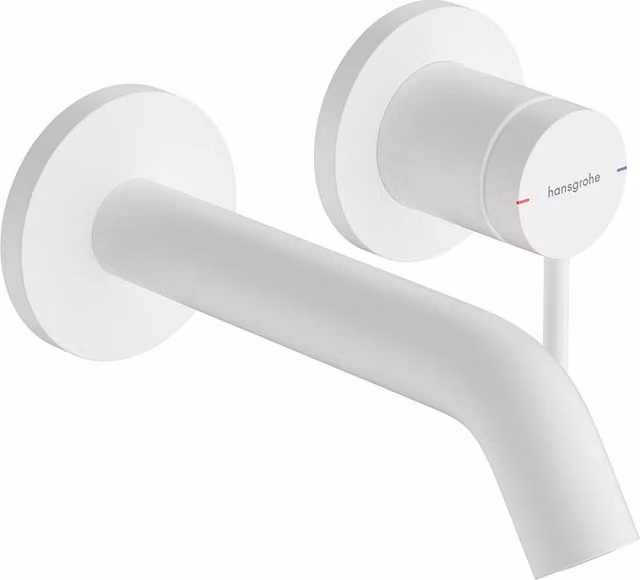 Grifo monomando empotrado para lavabo Hansgrohe Tecturis S 16,5 en blanco mate