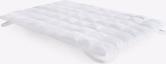 Topper Pikolin Osaka de microfibra blanco, transpirable y antialérgico, An/P: 80 x 190 cm