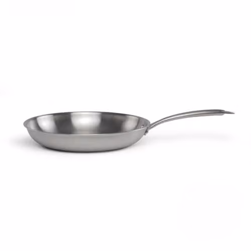 Sartén de acero inoxidable Brigade de Livoo, color plata, Diámetro: 24 cm