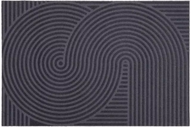 Felpudo rectangular moderno 5five de color gris antracita An/P: 90 x 60 cm