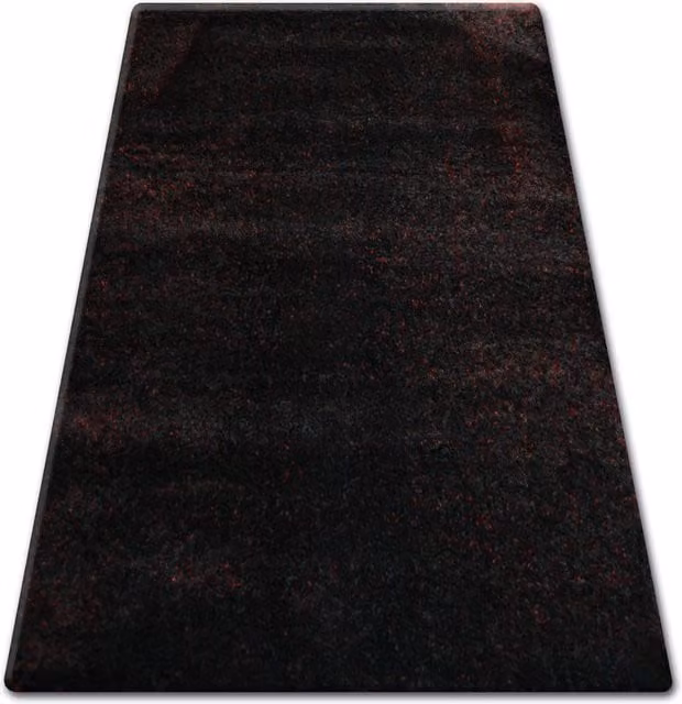 Alfombra Shaggy Narin P901 moderna de color negro y rojo, An/P: 180 x 270 cm
