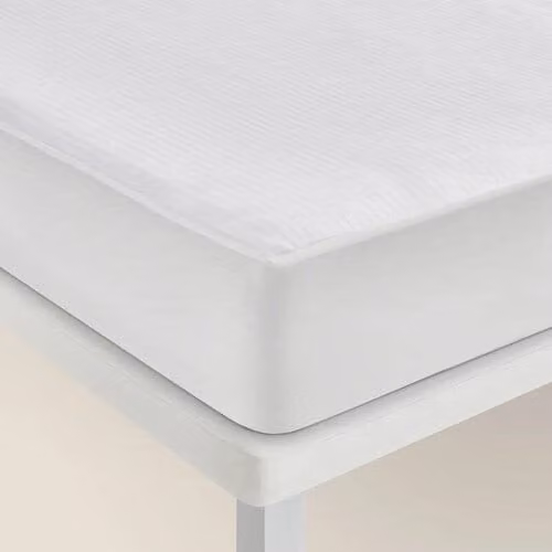 Funda de colchón Pikolin de algodón blanco con cremallera y laterales elásticos An/P/Al: 160 x 196 cm