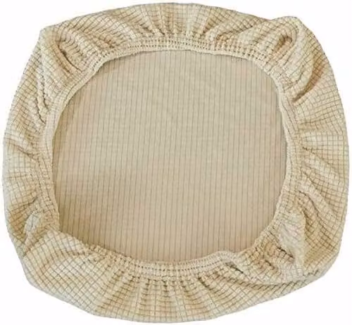 Pack de 2 fundas elásticas de elastano XISRENS para sillas de comedor, oficina o bar, lavables y resistentes a las manchas, color beige