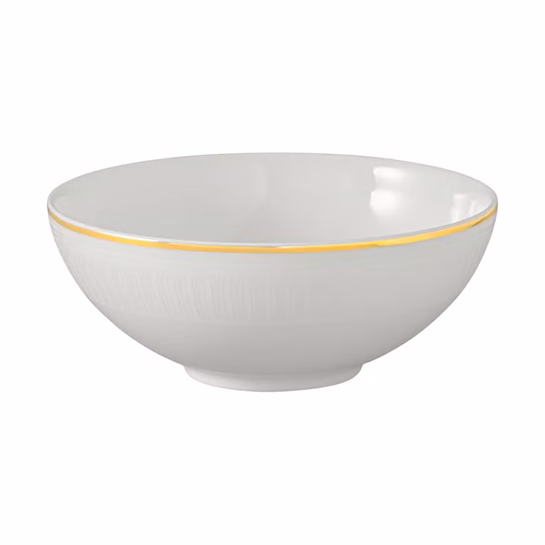 Cuenco de postre Villeroy & Boch Château Septfontaines en porcelana blanco y oro Ø13 cm