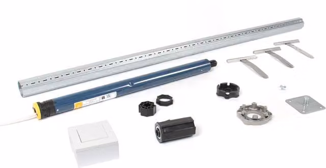 Kit de eje motorizado para persiana Somfy Motor con cable LS 40 de 9 nm, longitud 1,5 m y diámetro 40 mm