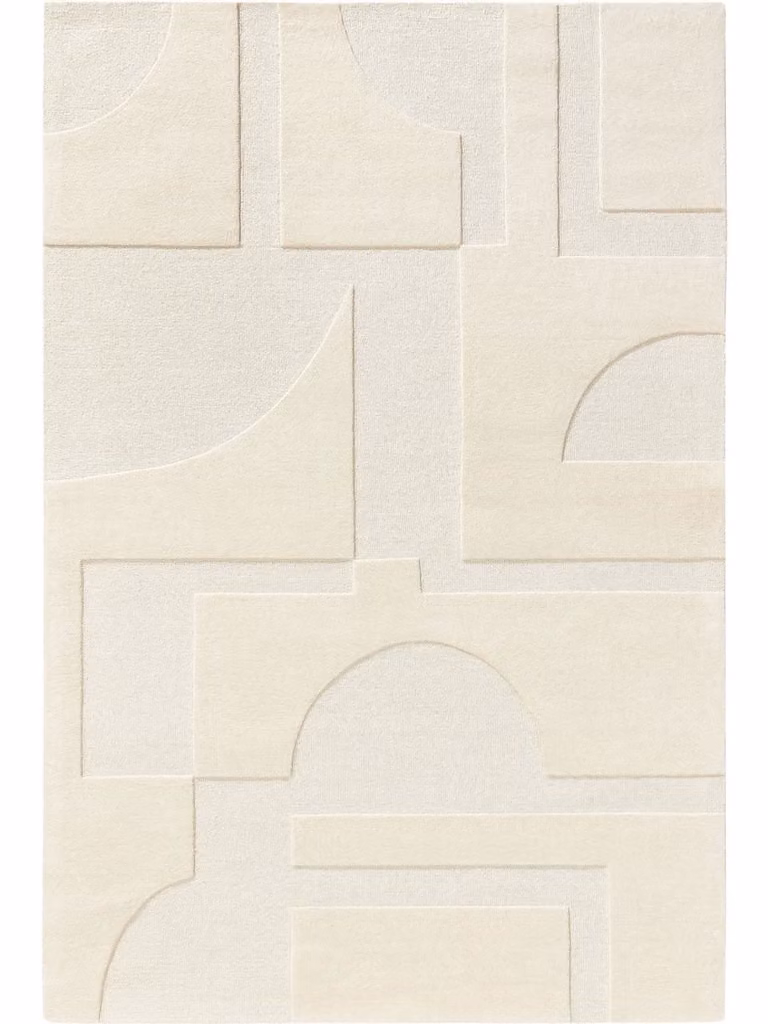 Alfombra de lana Benuta de diseño moderno en color beige, An/P: 120 x 170 cm