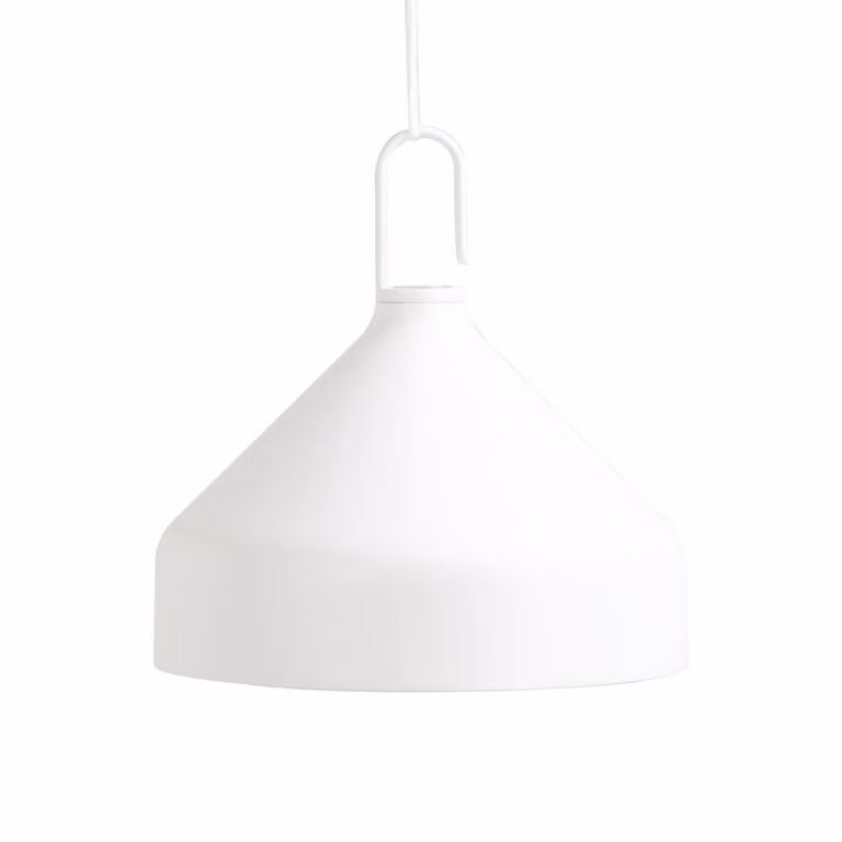 Lámpara colgante LED recargable y regulable Amelie de Zafferano en color blanco
